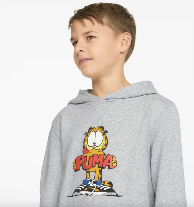 Poleron PUMA x GARFIELD Niño Hoodie Gris 53343004