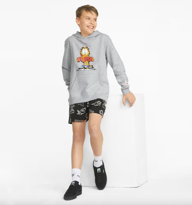 Poleron PUMA x GARFIELD Niño Hoodie Gris 53343004