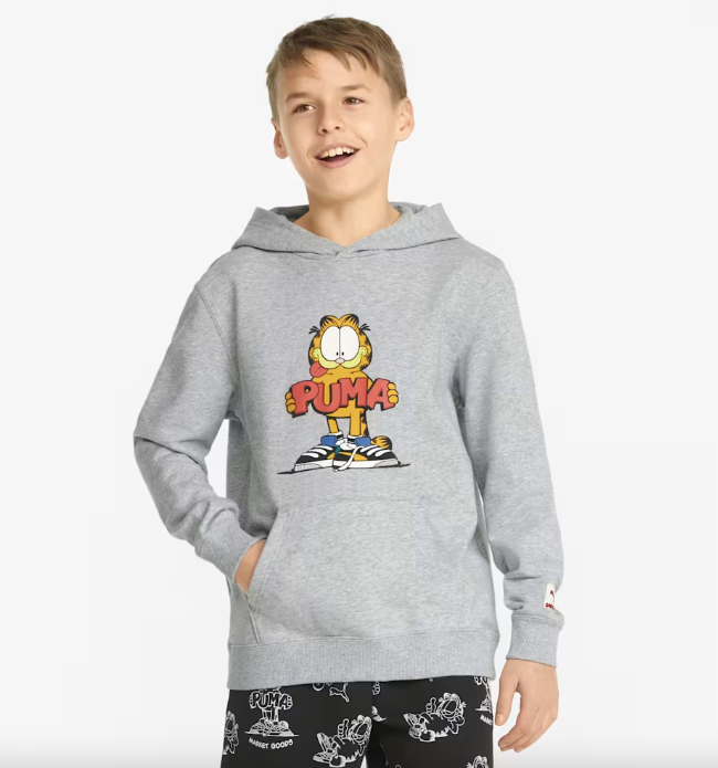 Poleron PUMA x GARFIELD Niño Hoodie Gris 53343004