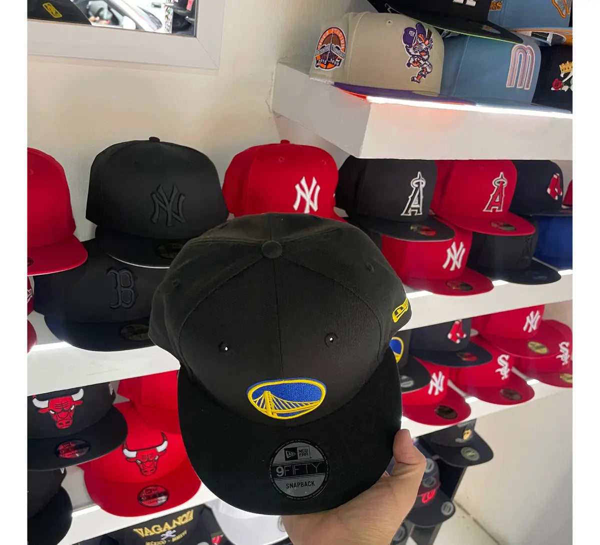 Gorra New Era 9 Fifty Nba 20 Warriors Otc 2 Negro Unitalla Único Liso