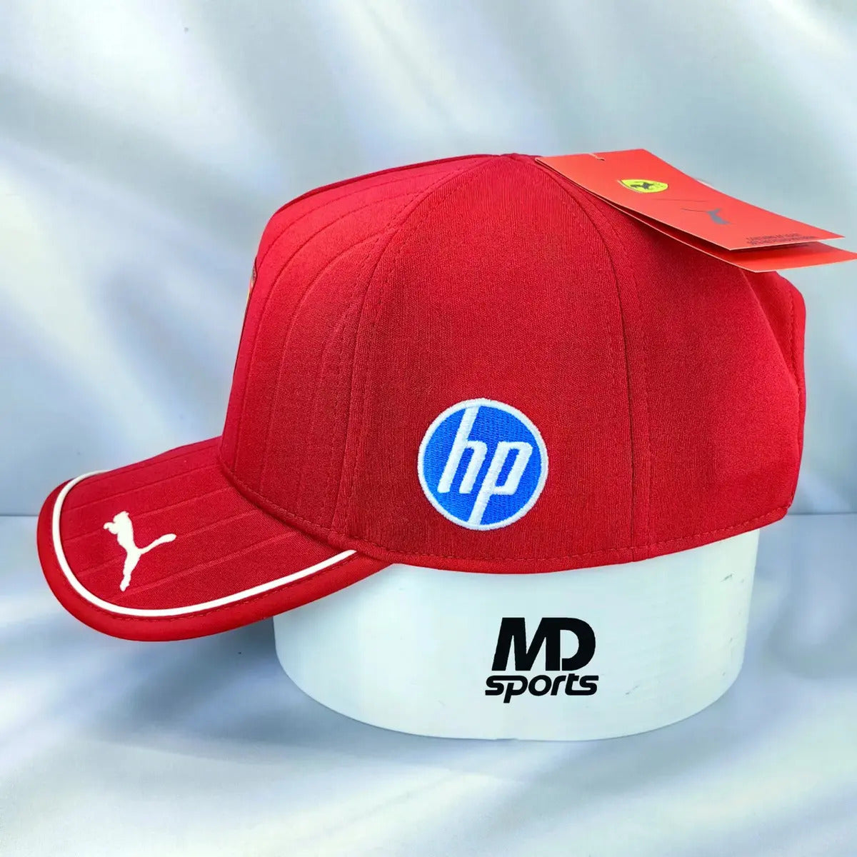 Gorra Puma Scuderia Ferrari Hamilton Bb Con Diseño De Tela Roja Y Blanca, Talla Única Rojo Único
