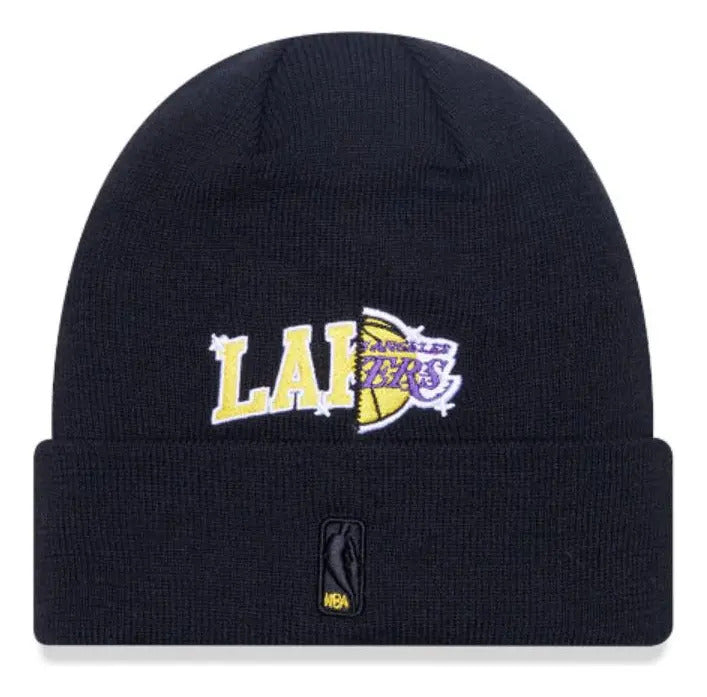 Beanie Nba Los Angeles Lakers Cold Season Black New Era Color Negro Talla Unica Liso