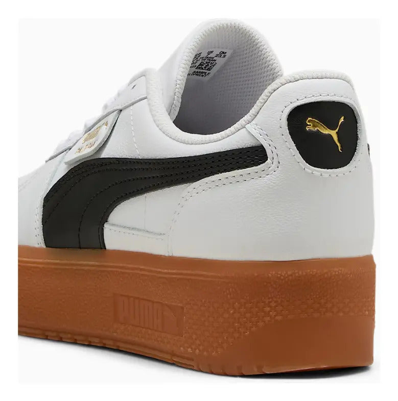 Zapatillas Palermo Elevata Blancas Cuero Mujer