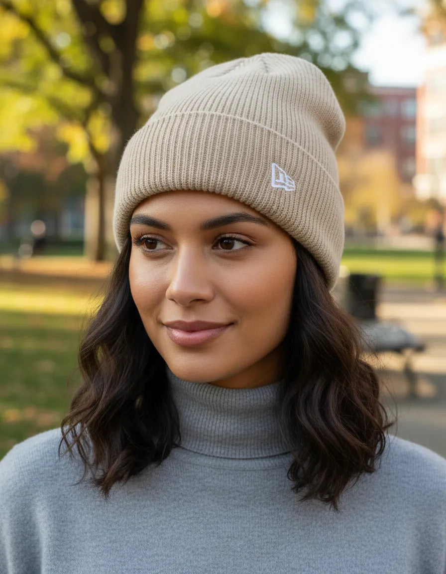 Beanie New Era Wool Cuff Light Beige Gorro De Lana 60424812