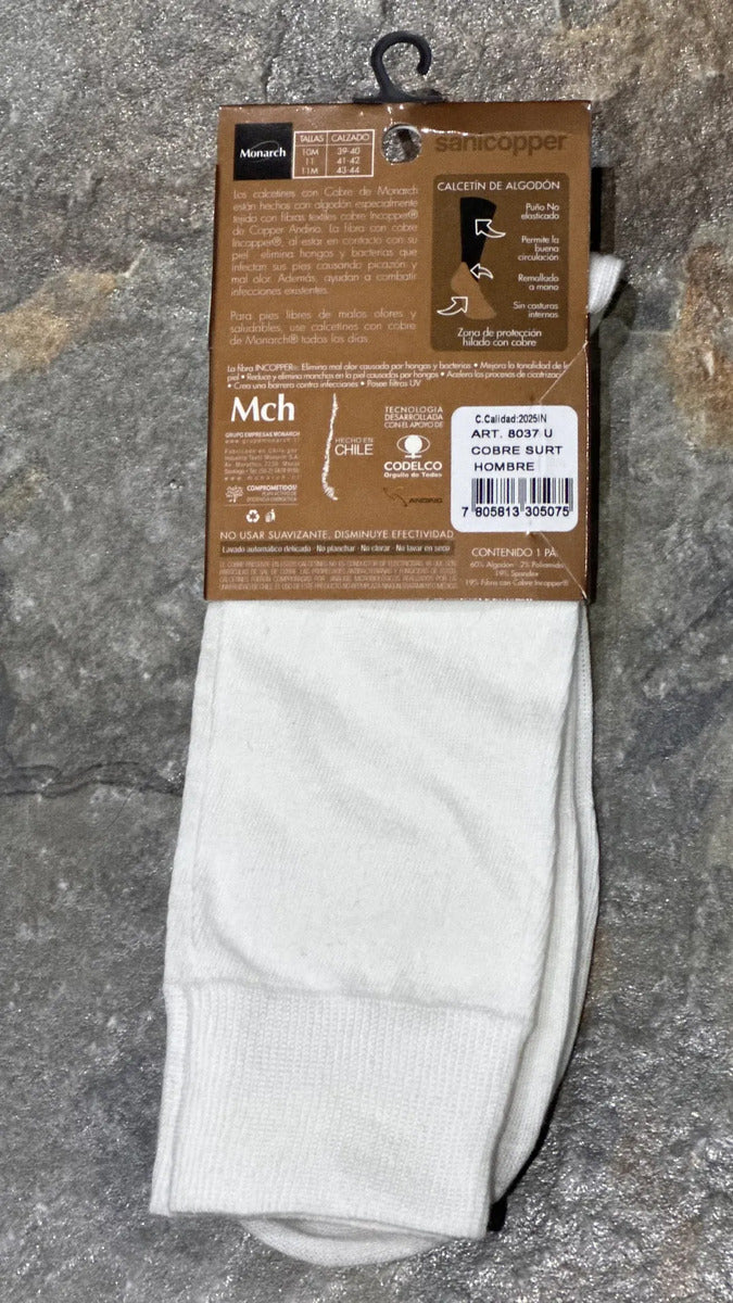 Calcetin Cobre Monarch Antibacterial Codelco 5 Pares