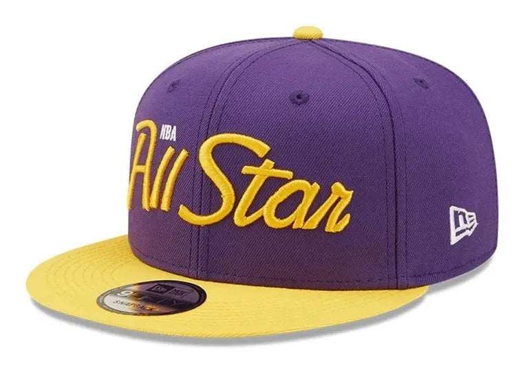 Gorra Snapback New Era All Star Lakers Morada Y Amarilla Ajustable Violeta Amarillo Snapback Ajustable