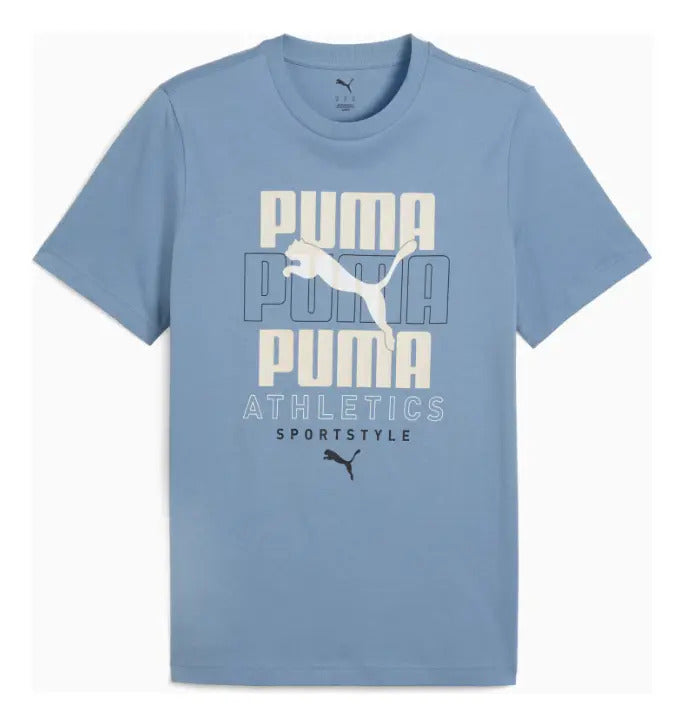 Puma Polera Graphic Stacked Tee Hombre 8038