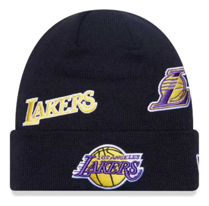 Beanie Nba Los Angeles Lakers Cold Season Black New Era Color Negro Talla Unica Liso