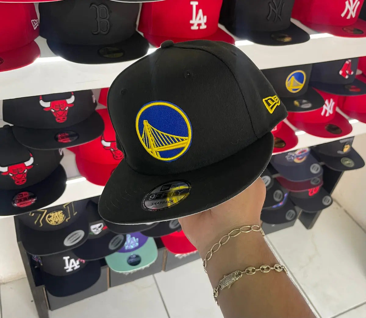 Gorra New Era 9 Fifty Nba 20 Warriors Otc 2 Negro Unitalla Único Liso