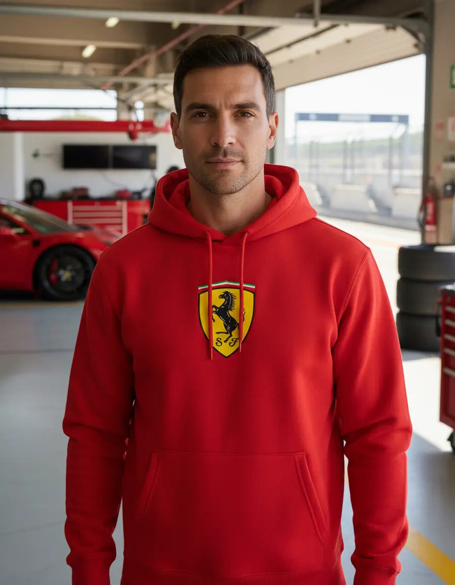 Ferrari Puma Polerón Scuderia Big Shield Rojo Hombre