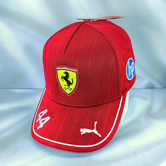 Gorra Puma Scuderia Ferrari Hamilton Bb Con Diseño De Tela Roja Y Blanca, Talla Única Rojo Único