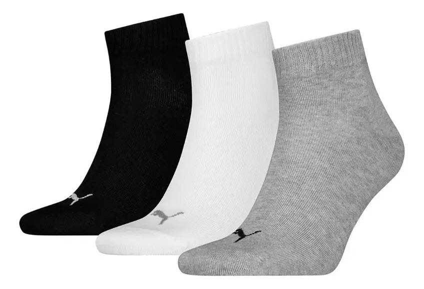 Puma Pack 3 Calcetines Quarter Tobilleros Hombre
