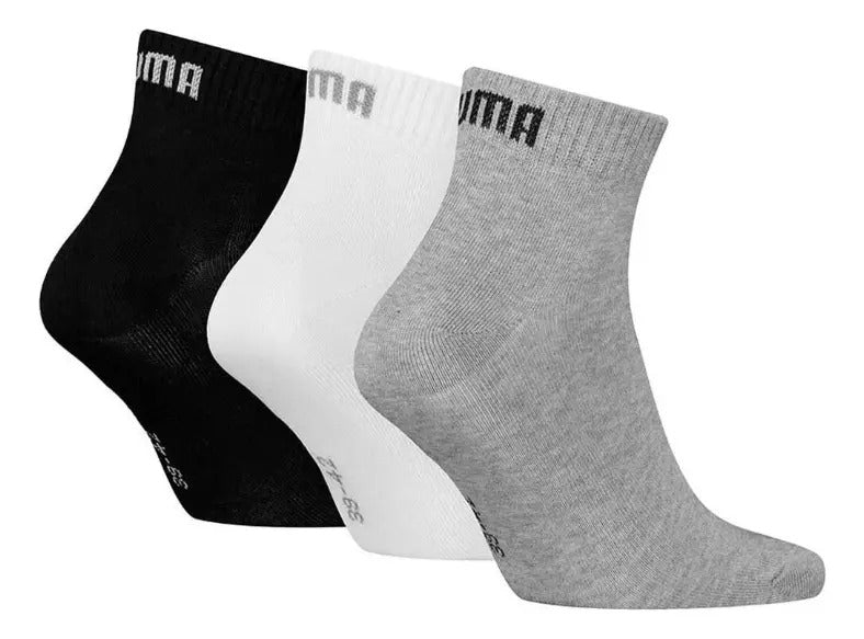 Puma Pack 3 Calcetines Quarter Tobilleros Hombre