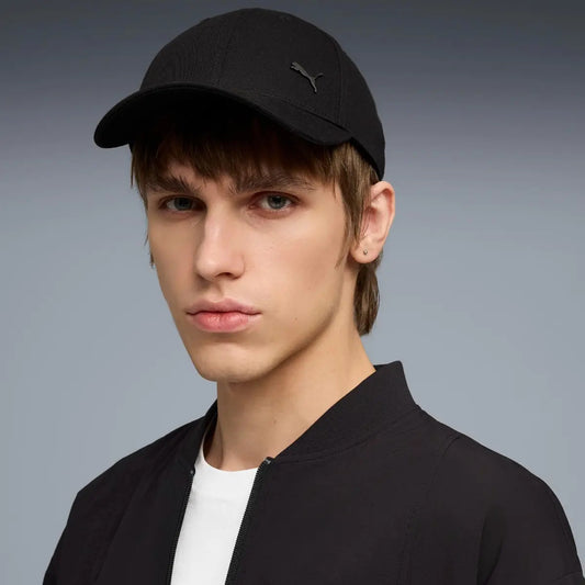 Gorra Puma Ess Elevated Metal Puma Cat Bb Cap Unisex Negro Puma Black Un Lisa