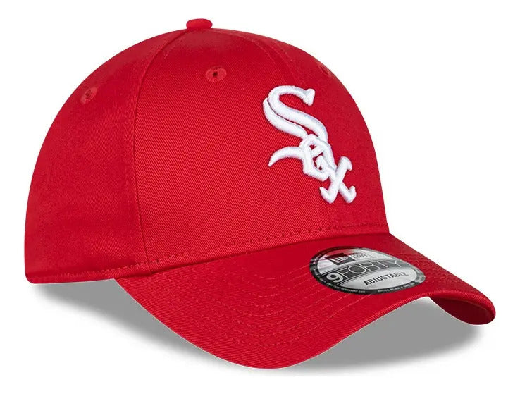 Gorra Ajustable New Era Para Chicago White Sox, Rojo Unitalla Liso