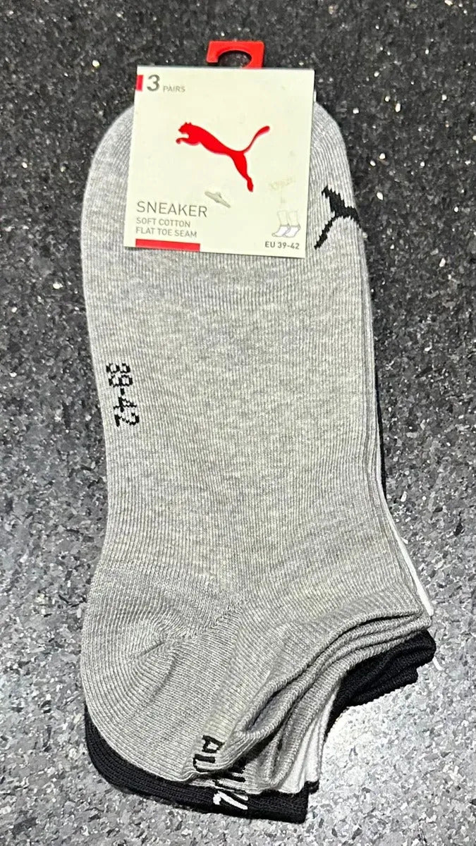 Puma Calcetines Sneaker Plain Soft Cotton Tripack