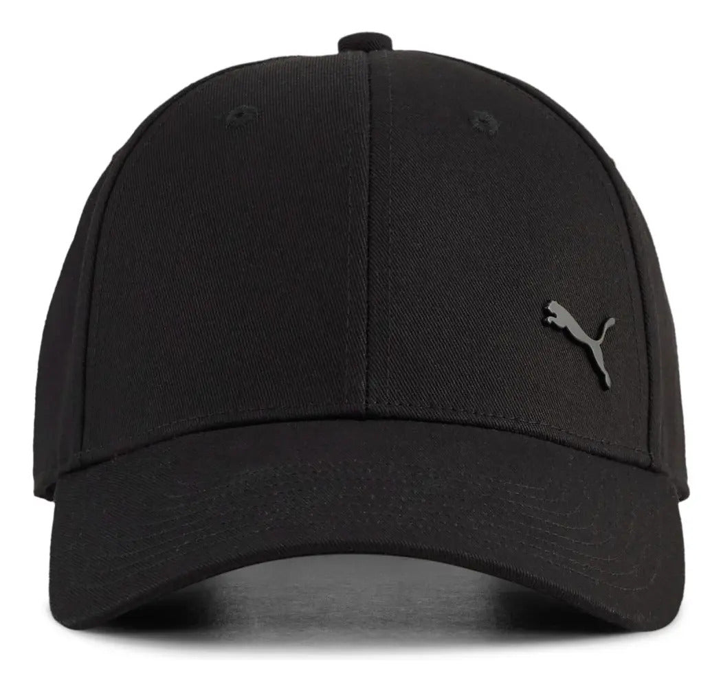 Gorra Puma Ess Elevated Metal Puma Cat Bb Cap Unisex Negro Puma Black Un Lisa